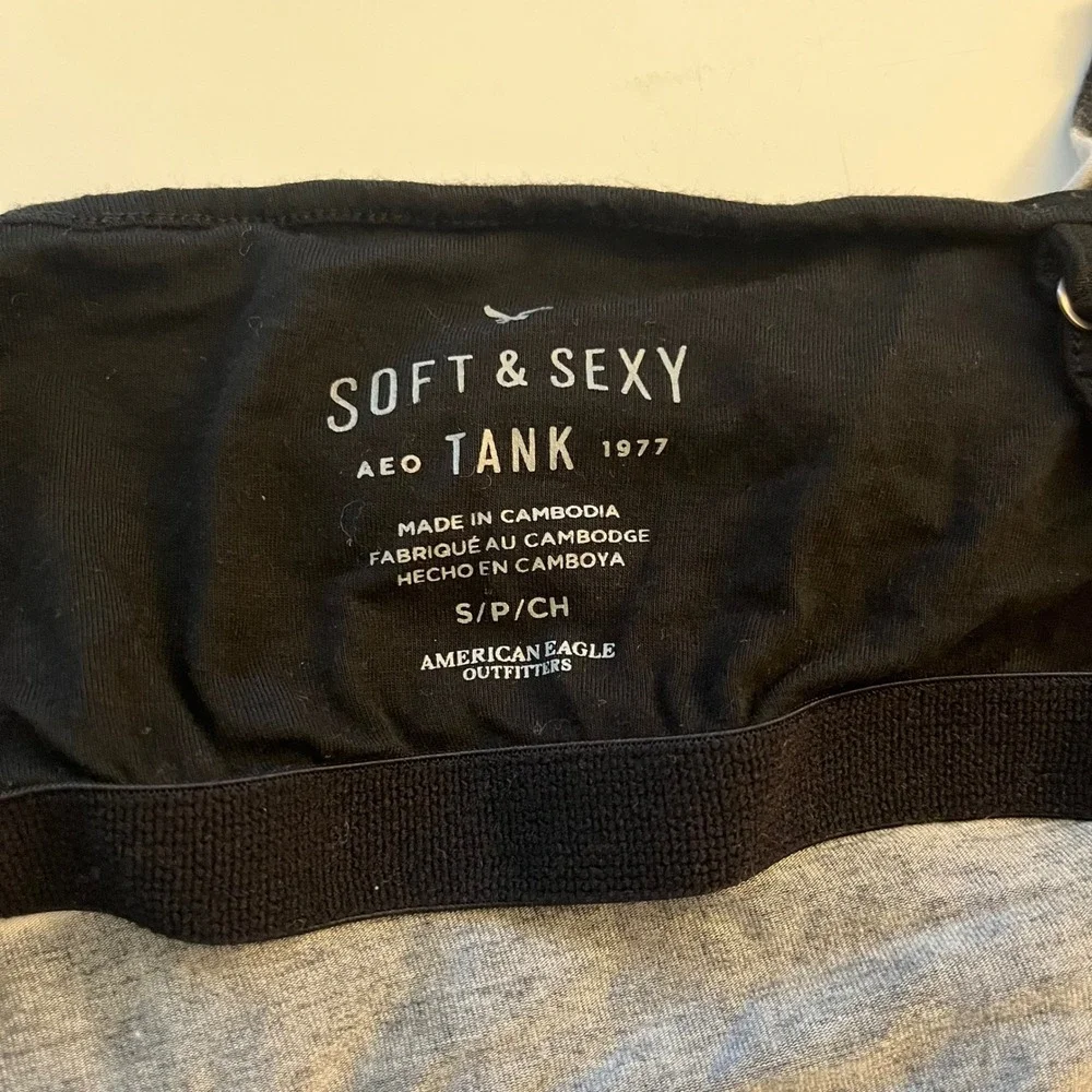 True Y2K AEO Soft & Sexy Tank Tie Dye Cami Top S Boho Sharkbite Festival Grunge